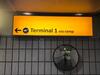 Heathrow Terminal 1 via ramp illuminated sign - 3