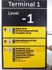 Terminal 1 'level -1? elevator sign - 4